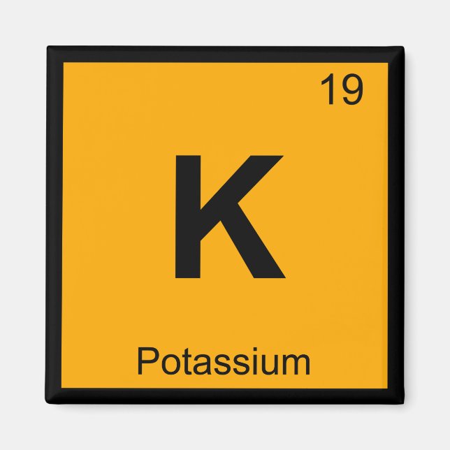 K - Potassium Chemistry Periodic Table Symbol Magnet (Front)