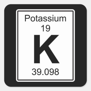 K - Potassium Square Sticker