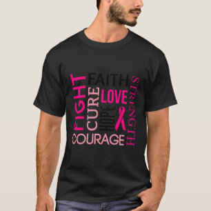 K Ribbon Breast Cancer Fighters Survivors Awarenes T-Shirt
