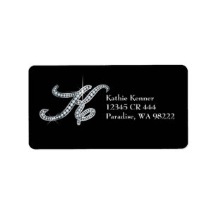 K Script "Diamond Bling" Label