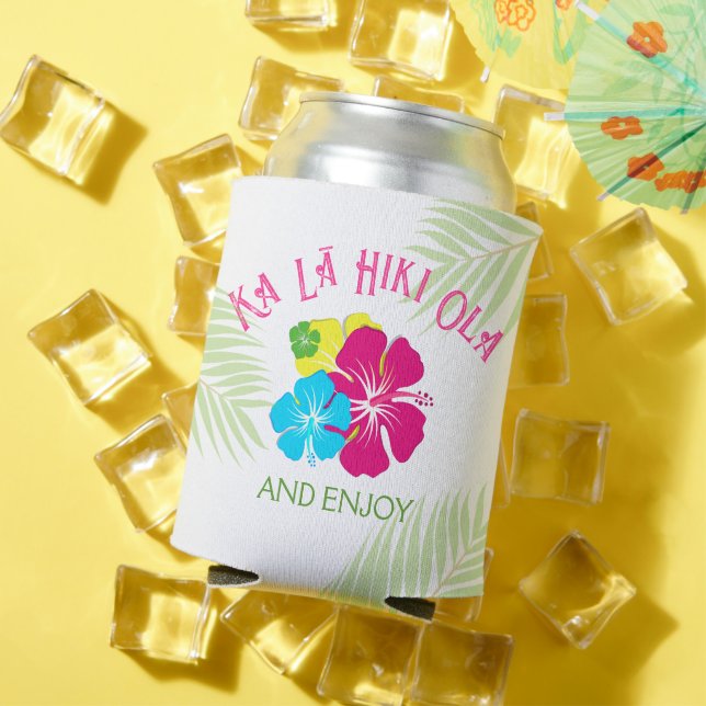 Ka Lā Hiki Ola Tropical Luau Party Favour Can Cooler (In Situ Summer)
