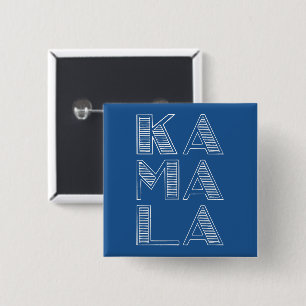 KA MA LA Stacked Text Harris for President 2024 15 Cm Square Badge