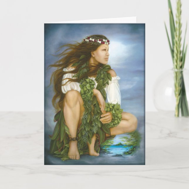 "Ka No'ono'o" oil painting by Lori Higgins Card (Front)