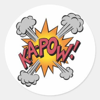 KA-POW! Comic Book Graphic Classic Round Sticker