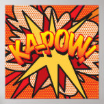 KA-POW Fun Retro Comic Book Pop Art Poster<br><div class="desc">A cool,  trendy and fun design that puts the wham,  zap,  pow into your home,  office and life.  A great gift for you,  your friends or your family. Designed by Thisisnotme©</div>