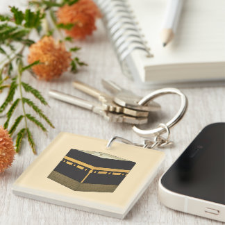 Kaaba - الكعبة - the Kaabah Hand Drawn Key Ring