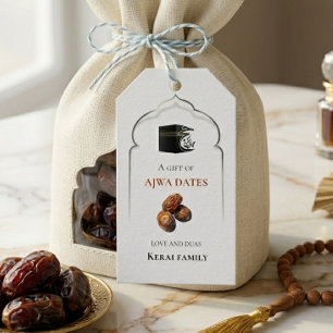 Kaaba Ajwa Dates Islamic Hajj Gift Tag