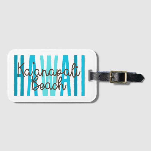 Ka'anapali Beach Hawaii (Ocean) Luggage Tag (Front Horizontal)