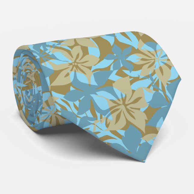 Kaanapali Camo Hawaiian Two-sided Printed Tie (Rolled)