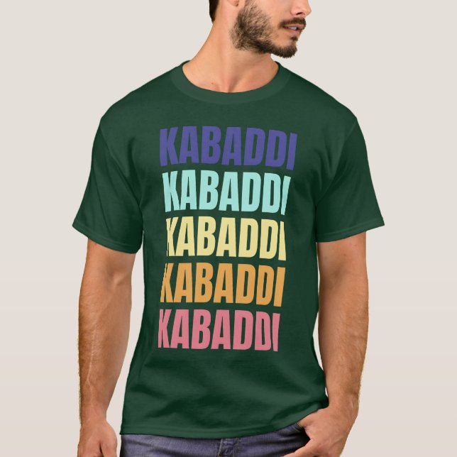 Kabaddi Vintage Colourful Sport funny T-Shirt (Front)