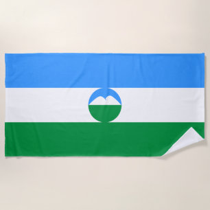 Kabardino Balkaria Flag Beach Towel