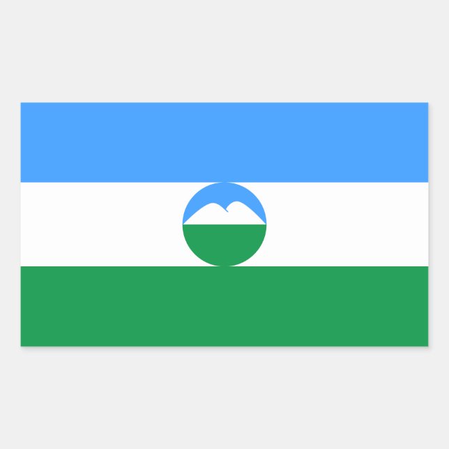 Kabardino Balkaria Flag Rectangular Sticker (Front)