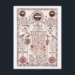 Kabbalah Design Postcard<br><div class="desc">Ancient and mysterious Kabbalah illustration,  from DoverPictura. Find the original image at http://doverpictura.com/collection/0486991636</div>
