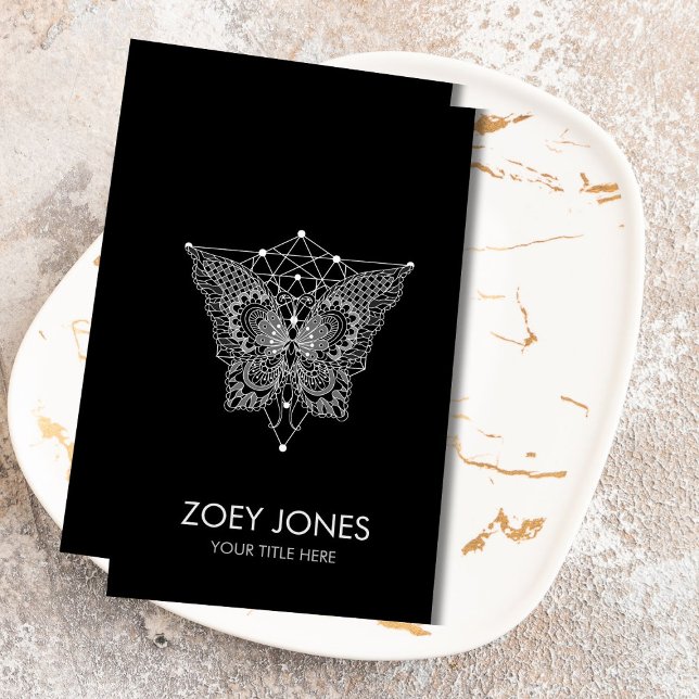 Kabbalah The Tree of Life Butterfly Ornament Business Card (Creator Uploaded)