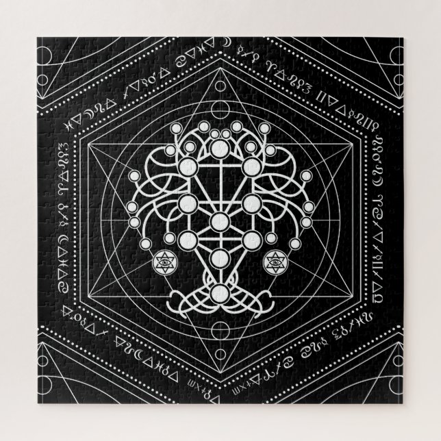 Kabbalah The Tree of Life Sacred Geometry Ornament Jigsaw Puzzle (Vertical)