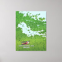 Kabetogama lake, Minnesota, USA Travel map.