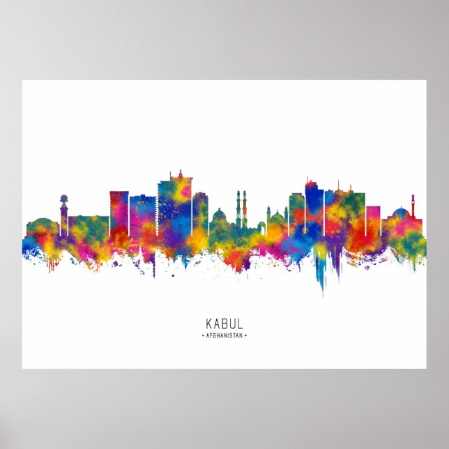 Kabul Afghanistan Skyline Poster (Front)