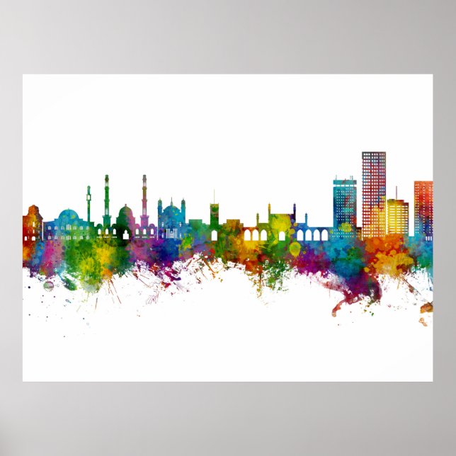 Kabul Afghanistan Skyline Poster (Front)