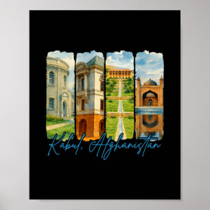 Kabul Afghanistan Traveling Lover Trip Brushstroke Poster