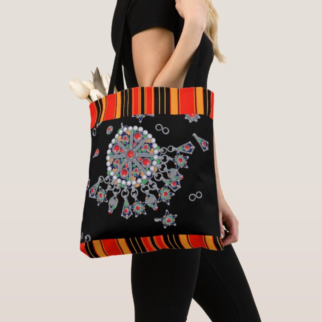 Kabyle jewelry tote bag (Close Up)