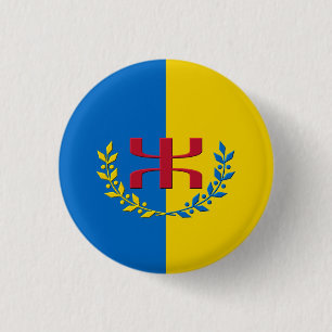 Kabylian flag 3 cm round badge