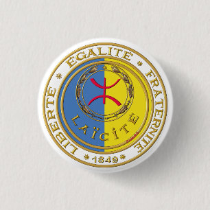 kabylie laicité 3 cm round badge