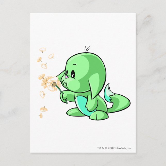 Kacheek Green Postcard (Front)