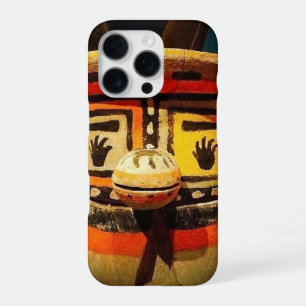 Kachina Doll Carved Wood Face Photo Bold Cute iPhone 16 Pro Case