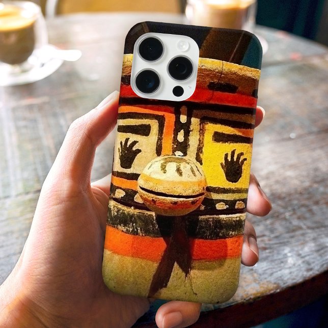 Kachina Doll Carved Wood Face Photo Cute Bold Case-Mate iPhone Case (Creator Uploaded)