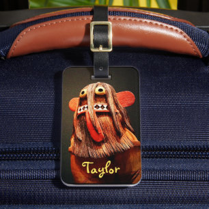 Kachina Doll Face Photo Bold Unique Custom Name Luggage Tag