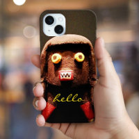 Kachina Doll Face Photo Hello Script Bold Unique