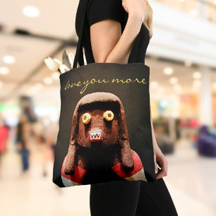 Kachina Doll Face Photo Love You More Script Cute Tote Bag