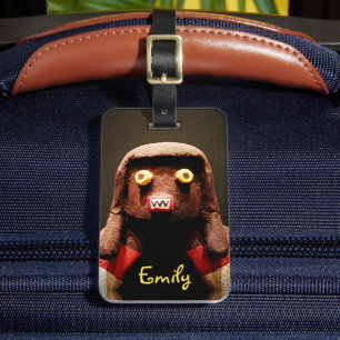 Kachina Doll Face Photo Script Custom Name Cute Luggage Tag