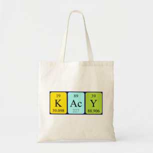Kacy periodic table name tote bag