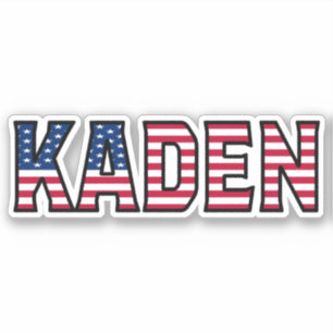 Kaden Name Vorname USA Sticker Stickerset