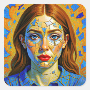 “Kaela” - Pattern of a Past Square Sticker