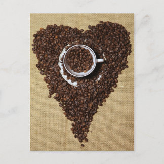Kaffee Herz Postcard