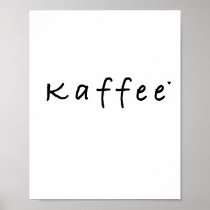 Kaffee - minimalistic typography poster