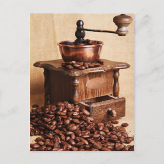 Kaffeebohnen Kaffeemühle Postcard