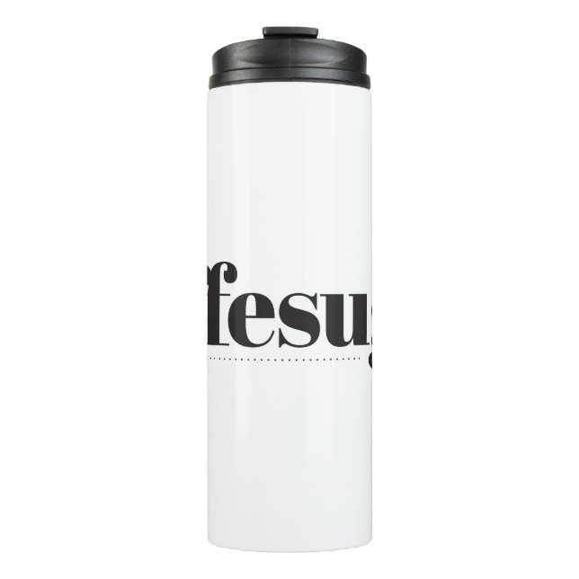 Kaffesugen Black and White Thermal Tumbler (Front)