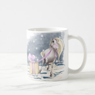 Kaffetasse Weihnachts-Pferdebild Coffee Mug