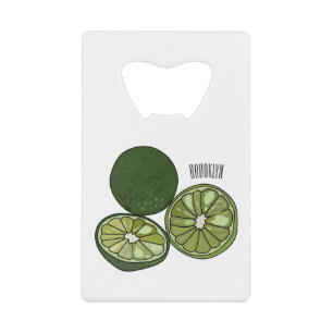 Kaffir lime cartoon illustration