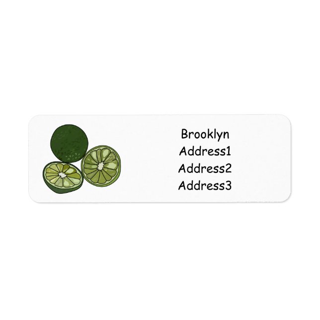 Kaffir lime cartoon illustration (Front)