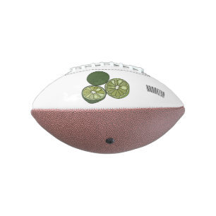 Kaffir lime cartoon illustration football