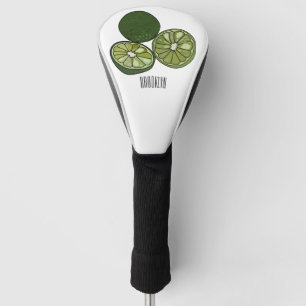 Kaffir lime cartoon illustration golf head cover