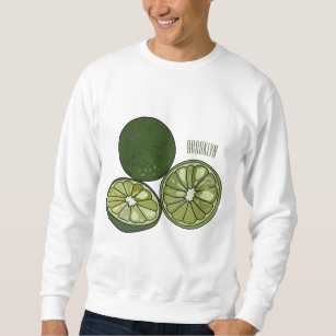 Kaffir lime cartoon illustration sweatshirt