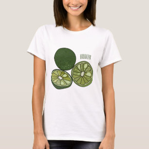 Kaffir lime cartoon illustration T-Shirt
