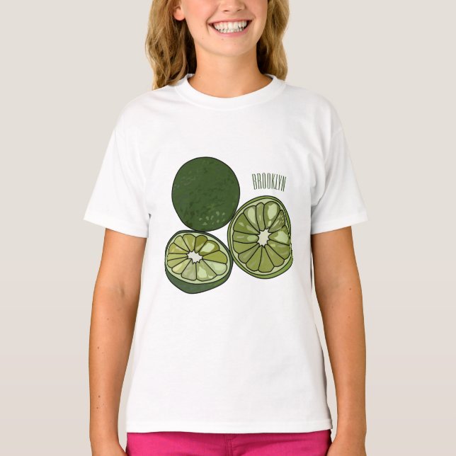 Kaffir lime cartoon illustration T-Shirt (Front)
