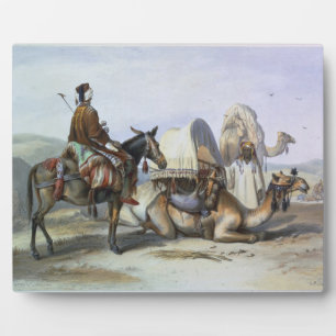 Kafila with a Camel Bearing a Hodesh, illustration Plaque