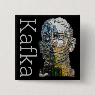Kafka Head 15 Cm Square Badge